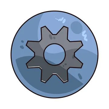 Settings circle illustration Illustrazione stock