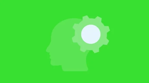 Settings Concept with Man and Gear. 2D Green Screen Animation. Stock Footage 313952164