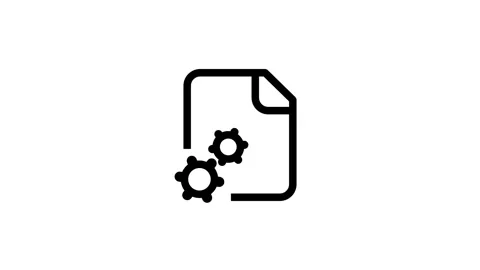 Settings Configuration Document Icon Stock Footage 335591661