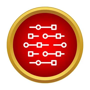 Settings control panel icon with adjustment sliders Stock Illustration