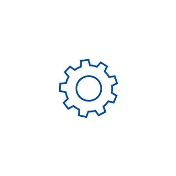 Settings, edit line icon concept. Settings, edit flat vector symbol, sign Stock Illustration