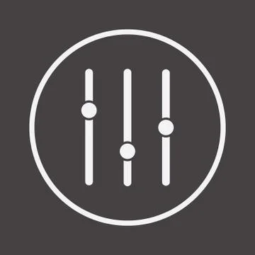 Settings Equalizer Thin Outline Illustration, Web Design イラスト素材