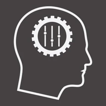 Settings Equalizer Thin Outline Illustration, Web Design Stock Illustration