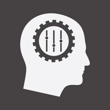 Settings Equalizer Thin Outline Illustration, Web Design Ilustração Stock