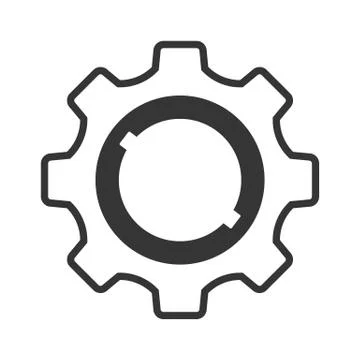 Settings flat vector icon, element of technical graphic on isolated backgroun Stock-Illustration