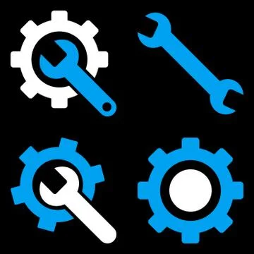 Settings Flat Vector Symbols Stock Illustration