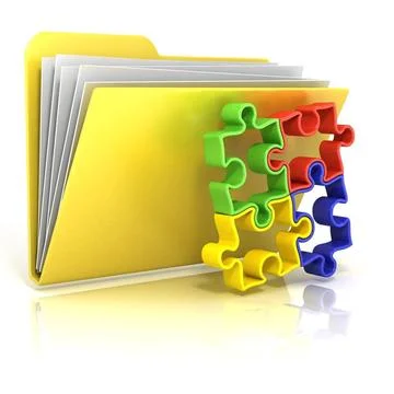 Settings folder icon, 3D Settings folder icon, 3D render illustration, iso... Stock Photos