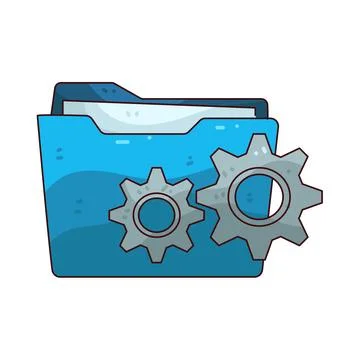 Settings Folder illustration Stock-Illustration