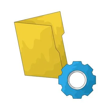 Settings Folder illustration Illustrazione stock