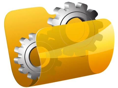 Settings folder vector illustration Illustrazione stock