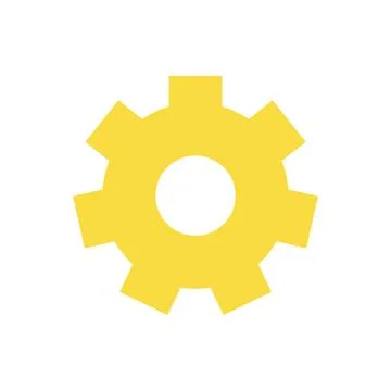 Settings gear flat color ui icon 스톡 일러스트