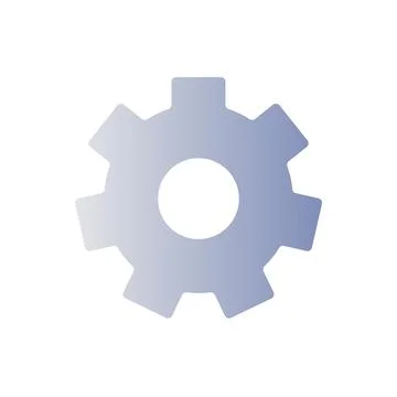 Settings gear flat gradient color ui icon 스톡 일러스트