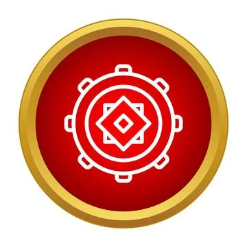 Settings gear icon with inner compass symbol Stock Illustration