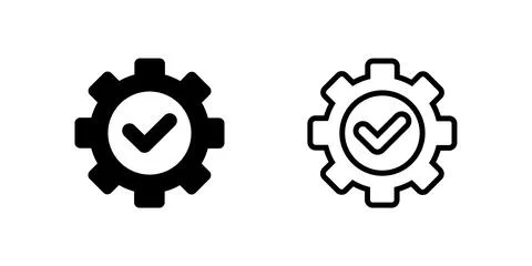 Settings gear icon. Perfect for technology or app designs. Stock Illustration