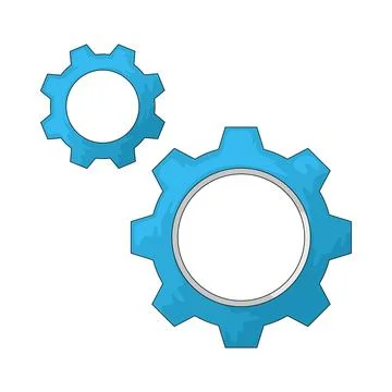 Settings gear illustration Illustrazione stock