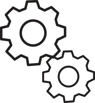 Settings Gear Management Stock Illustration