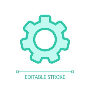 Settings gear pixel perfect glassmorphism ui icon Ilustração Stock