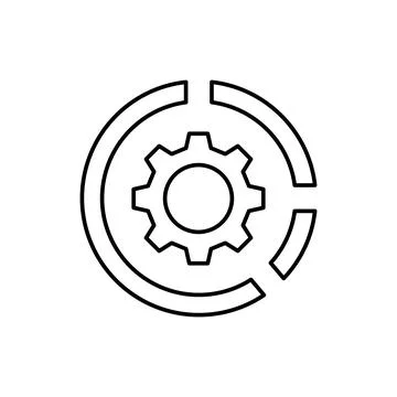 Settings, gear, SEO icon. Simple line, outline vector elements of commerce icons イラスト素材