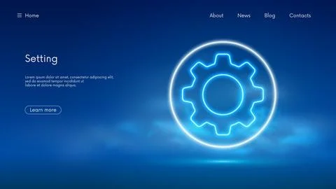 Settings gear tool icon, adjustment and optimization maintenance service for bus Stock Illustration