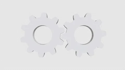 Settings Gears Rotating on a Transparent Background. Seamless Loop. 4K Stock Footage 277849889