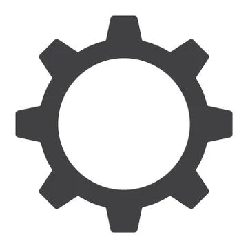 Settings glyph icon, web and mobile, cog sign Stock Illustration