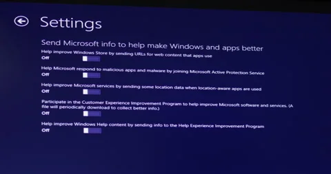 Settings Help protect and update your PC windows Update automatically install Video stock 235923199