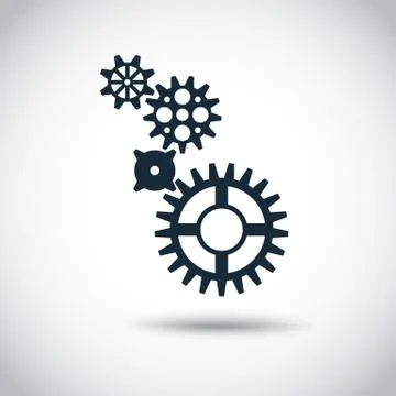 Settings icon with additional gears icon, vector illustration Stock Illustration