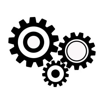Settings icon with additional gears icon, vector illustration. Stock Illustration