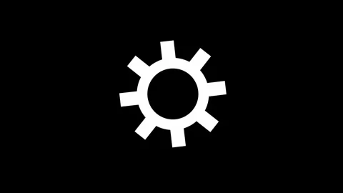 Settings icon animation isolated, gear setting icon animated video Stock Footage 295857625
