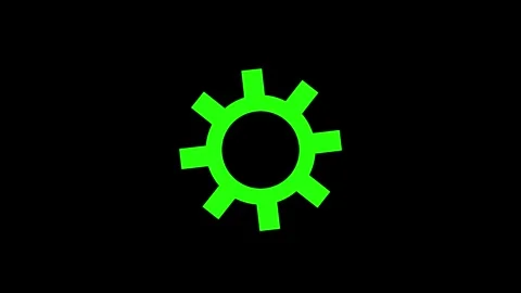 Settings icon animation isolated, gear setting icon animated video Stock Footage 295857639