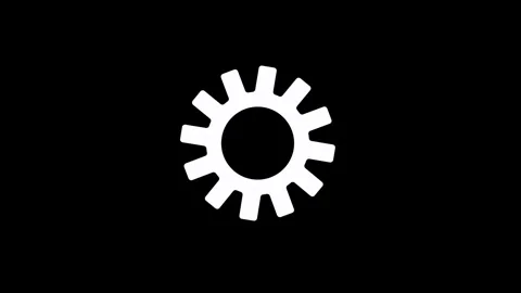 Settings icon animation isolated. gear setting icon, Spinning gears icon Stock Footage 295857743