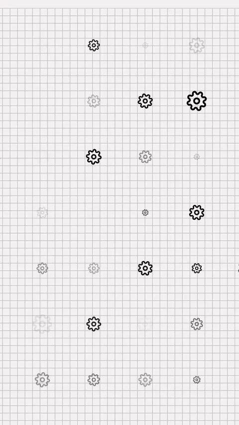 Settings icon animation loop. Seamless pattern background. small settings icons Stock Footage 322110396