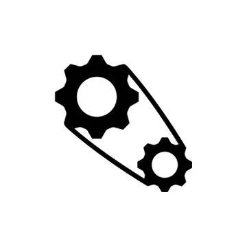 Settings icon. Black gears. Update system. Vector EPS 10. Isolated on white b Stock Illustration
