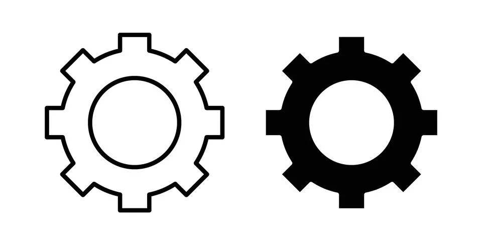 Settings icon bundle for website design projects Stock Illustration