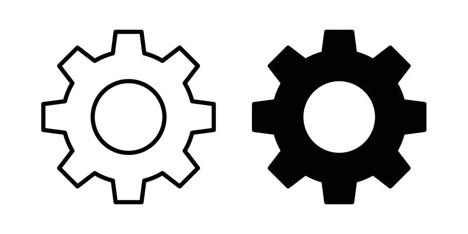 Settings icon graphic element. web icon set Stock Illustration
