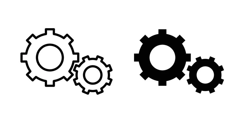 Settings icon Illustration Eps10 for web or app Illustrazione stock