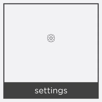 Settings icon isolated on white background Stock Illustration
