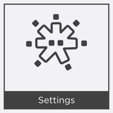 Settings icon isolated on white background Free Stock Illustration