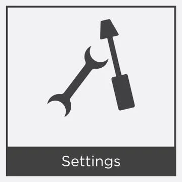 Settings icon isolated on white background Illustrazione stock gratuita