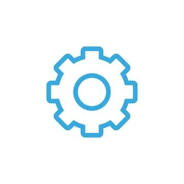 Settings icon isolated on white background. Settings icon modern symbol for.. Stock Illustration