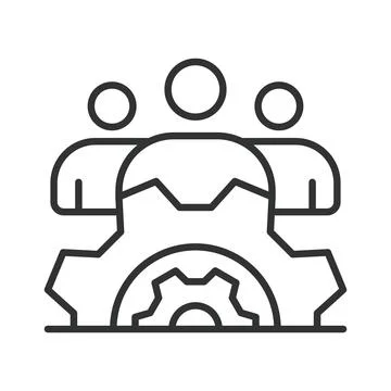 Settings, icon in line design. Gear, options, configuration, adjustment Stock-Illustration