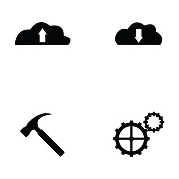 Settings icon set Stock Illustration