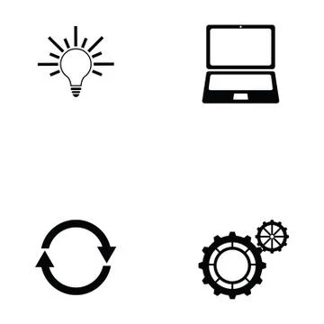 Settings icon set Stock Illustration