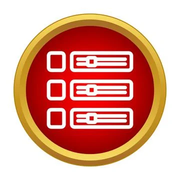 Settings icon showing controls for user interface customization Illustrazione stock