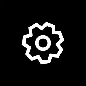 Settings icon for simple flat style ui design Stock Illustration