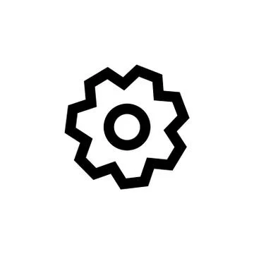 Settings icon for simple flat style ui design Stock Illustration