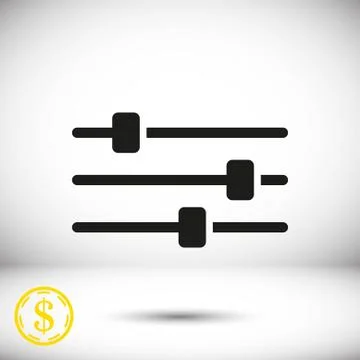 Settings icon  stock vector illustration flat design Иллюстрация