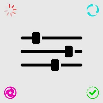 Settings icon  stock vector illustration flat design 스톡 일러스트