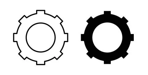 Settings icon symbol. Flat Vector illustration Stock Illustration