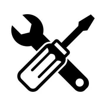 Settings icon, vector design fixing tools and templates Illustrazione stock